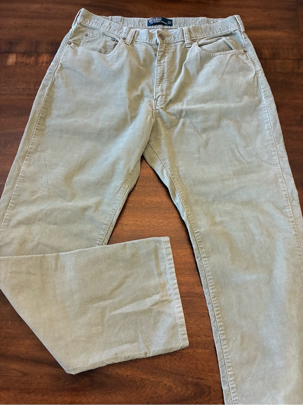 Polo Ralph Lauren Pants Men’s 36x32 Green Corduroy Dress Pants Straight Leg